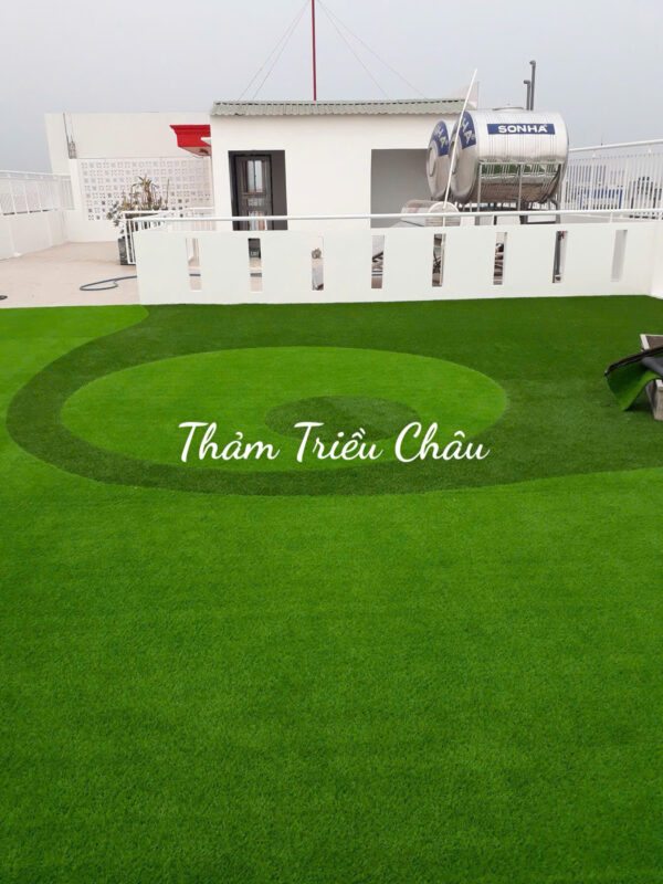 Thảm cỏ nhân tạo trải sân vườn 3cm chất lượng cao